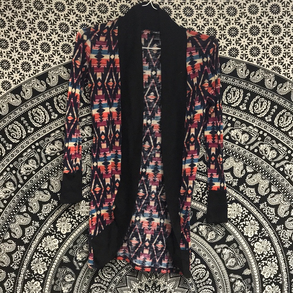 Tribal Print Cardigan